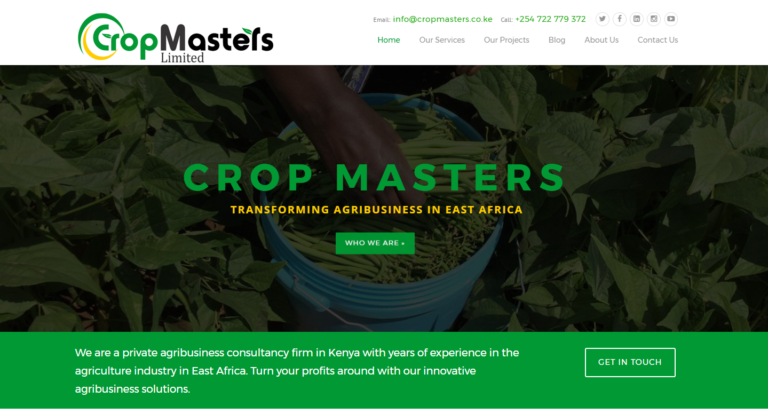 Crop Masters Website Design Project - Home