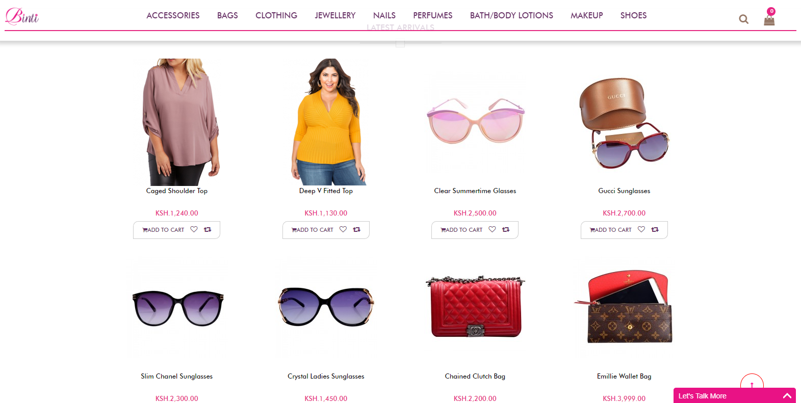Binti Wholesale Online Shop SEO Content Marketing Project - Shop
