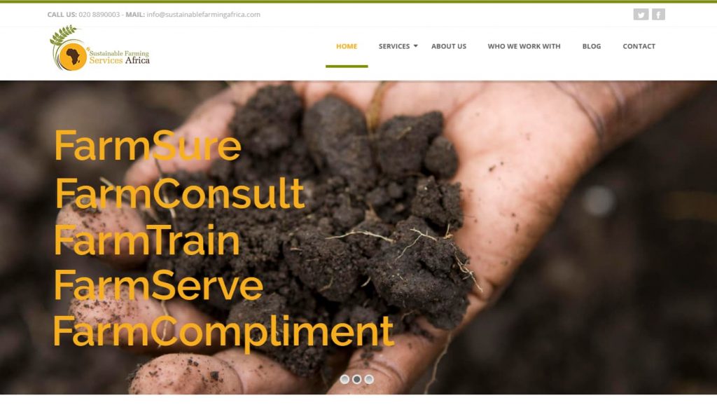 Web Design Project - Sustainable Farming Services Africa