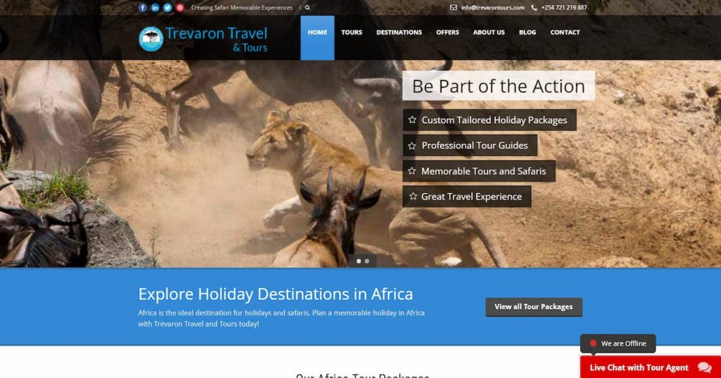Web Design Project - Trevaron Tours and Travel