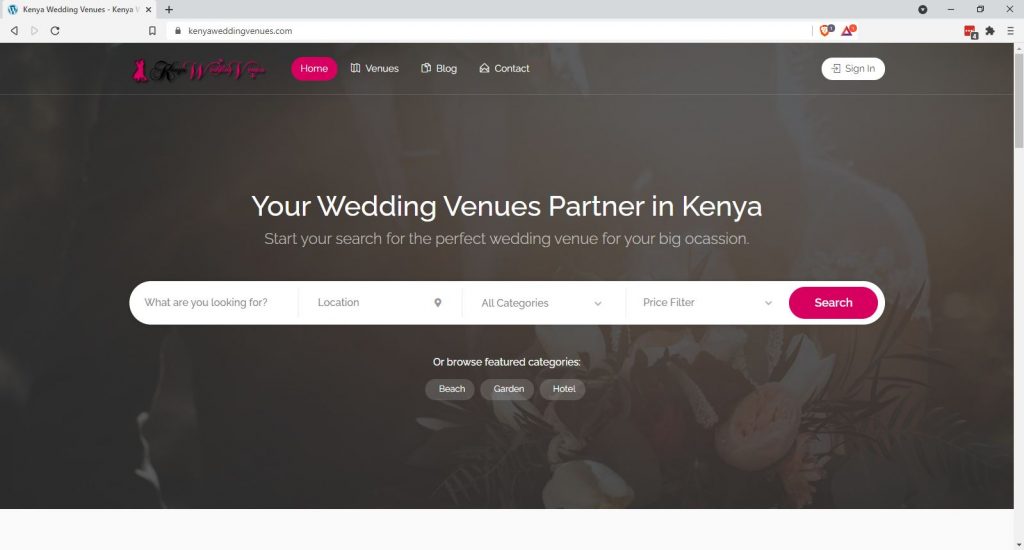 Listing Business Directory Websites - Kenya Wedding Venues