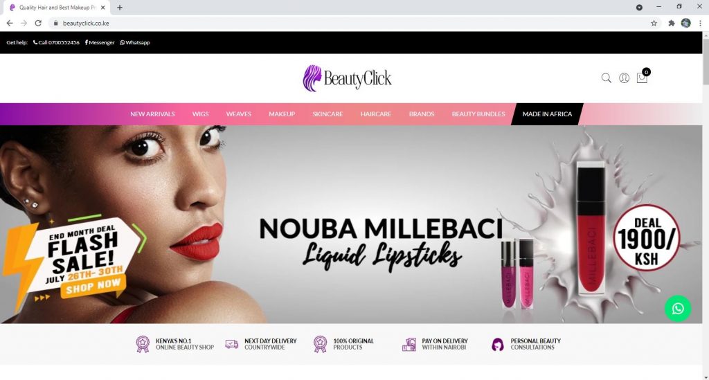 eCommerce Websites - BeautyClick